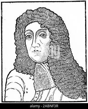Portrait gravé du duc de York, alias Jacques II et VII ( 1633 - 1701), roi d'Angleterre et l'Irlande en tant que Jacques II et Roi d'Ecosse comme James VII, de 1685 jusqu'à ce qu'il a été déposé dans la glorieuse révolution de 1688. Le dernier monarque catholique de l'Angleterre, l'Ecosse et l'Irlande, son règne est maintenant principalement pour les luttes pour la tolérance religieuse. Banque D'Images