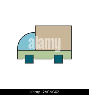 Camion de livraison rapide icône. Icône de voiture camion couleur modèle modifiable. Des camions de livraison de vecteur symbole signe isolé sur fond blanc. Simple logo Vector Illustration de Vecteur
