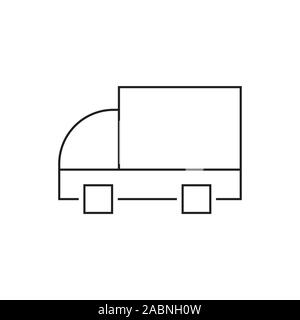 L'icône de la ligne de camion de livraison rapide. Icône de voiture camion couleur noir modèle modifiable. Des camions de livraison de vecteur symbole signe isolé sur fond blanc. Lo simple Illustration de Vecteur
