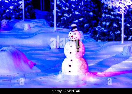 Orlando, Floride . Le 23 novembre 2019. Le Snowman on ice au Seaworld Célébration de Noël Banque D'Images