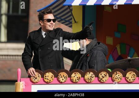 Novembre 28, 2019, New York, NY, USA : Jimmy Fallon Macy's Thanksgiving Day Parade le 28 novembre 2019 à New York. (Crédit Image : © Bryan Smith/Zuma sur le fil) Banque D'Images