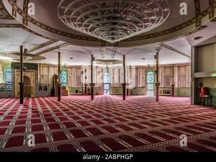 Bruxelles/ Belgique - 07 03 2019 - Décoré de l'intérieur de la grande mosquée de Bruxelles Banque D'Images