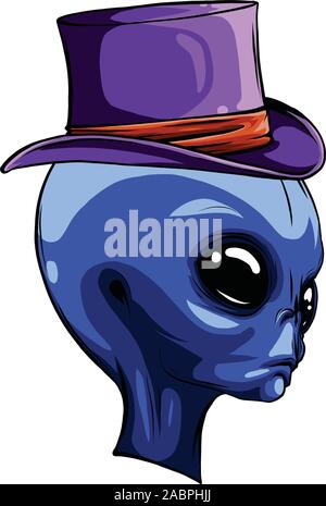 Alien gris, Monster, Halloween, Cartoon, illustration vectorielle, gris, Extraterrestrial Illustration de Vecteur