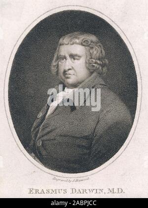 ERASMUS Darwin (1731-1802) Physicien anglais père de Charles Darwin. Banque D'Images
