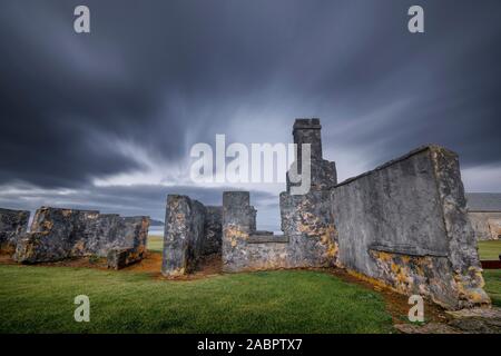 Ruines de l'agent à Kingston et Arthur's Vale zone historique, l'île Norfolk, l'Australie Banque D'Images