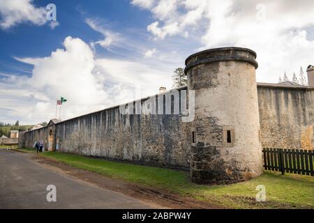 Enceinte fortifiée autour de la nouvelle caserne militaire à Kingston et Arthur's Vale zone historique, l'un des onze sites constituant l'Australian Conv Banque D'Images