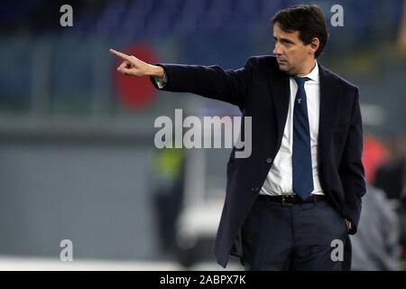 Rome, Italie. 28 Nov, 2019. Rome, Italie - 28 novembre 2019 : Simone Inzaghi (Lazio) en action au cours de l'UEFA Europa League Groupe e match de foot entre SS Lazio vs CFR Cluj, au Stade olympique de Rome. Agence Photo crédit : indépendante/Alamy Live News Banque D'Images