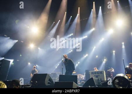 28 novembre 2019 : l'ancien chanteur du groupe Oasis, Liam Gallagher, effectue le premier de deux spectacles à guichets fermés à l'O2 Arena de Londres, 2019 (Image Crédit : © Myles Wright/Zuma sur le fil) Banque D'Images