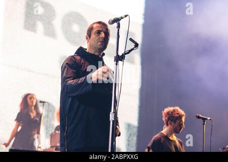 28 novembre 2019 : l'ancien chanteur du groupe Oasis, Liam Gallagher, effectue le premier de deux spectacles à guichets fermés à l'O2 Arena de Londres, 2019 (Image Crédit : © Myles Wright/Zuma sur le fil) Banque D'Images