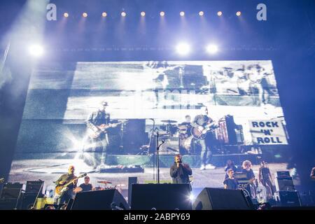 28 novembre 2019 : l'ancien chanteur du groupe Oasis, Liam Gallagher, effectue le premier de deux spectacles à guichets fermés à l'O2 Arena de Londres, 2019 (Image Crédit : © Myles Wright/Zuma sur le fil) Banque D'Images