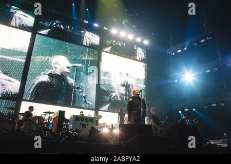 28 novembre 2019 : l'ancien chanteur du groupe Oasis, Liam Gallagher, effectue le premier de deux spectacles à guichets fermés à l'O2 Arena de Londres, 2019 (Image Crédit : © Myles Wright/Zuma sur le fil) Banque D'Images