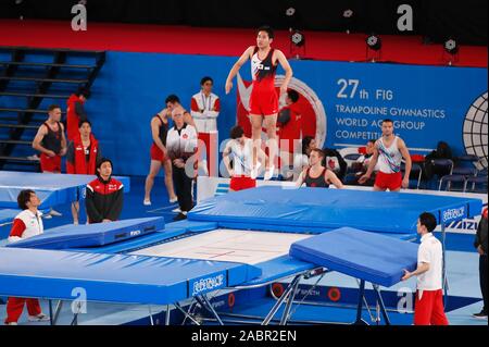 Tokyo, Japon. 28 Nov, 2019. Ryosuke Sakai (JPN) Trampoline : 34e Championnats du Monde de Gymnastique Trampoline FIG Tokyo 2019 Men's trampoline individuel de qualification en gymnastique Ariake Center à Tokyo, Japon . Credit : Sho Tamura/AFLO SPORT/Alamy Live News Banque D'Images