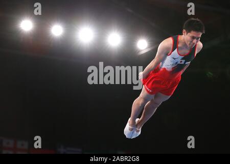 Tokyo, Japon. 28 Nov, 2019. Ryosuke Sakai (JPN) Trampoline : 34e Championnats du Monde de Gymnastique Trampoline FIG Tokyo 2019 Men's trampoline individuel de qualification en gymnastique Ariake Center à Tokyo, Japon . Credit : Sho Tamura/AFLO SPORT/Alamy Live News Banque D'Images