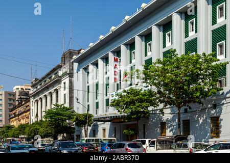 L'Édifice de la Banque de développement agricole du Myanmar, Yangon, Myanmar. Banque D'Images