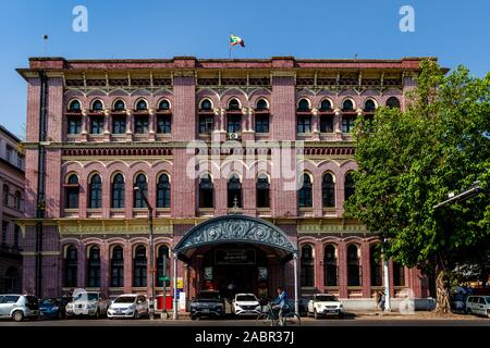 Bureau de poste central de Yangon, Yangon, Myanmar. Banque D'Images