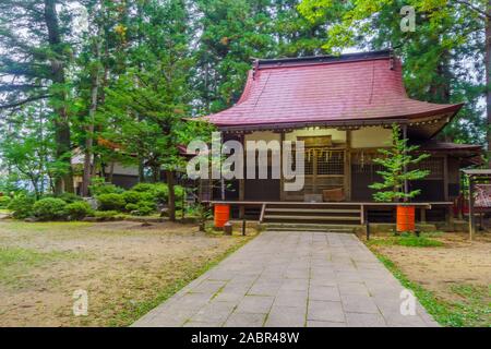 Takayama, Japon - 2 octobre, 2019 : vue sur le Sanctuaire Hakusan Higashiyama à Takayama, Japon Banque D'Images