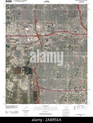 Carte TOPO USGS Oklahoma Oklahoma City OK 20091230 Restauration TM Banque D'Images