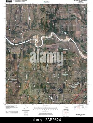 Carte TOPO USGS Oklahoma Oklahoma City OK SW 20091230 Restauration TM Banque D'Images