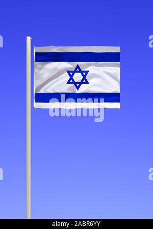 Flagge von Israël, Jérusalem, Naher Osten, Heiliges Terre, Banque D'Images