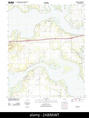 Carte TOPO USGS Oklahoma OK Pierce 20121212 Restauration TM Banque D'Images