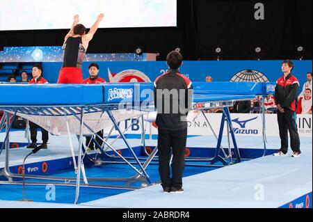 Tokyo, Japon. 29 Nov, 2019. volunteer/vue générale : Trampoline 34e Championnats du Monde de Gymnastique Trampoline FIG 2019 De Tokyo à la gymnastique Ariake Center à Tokyo, Japon . Credit : Sho Tamura/AFLO SPORT/Alamy Live News Banque D'Images