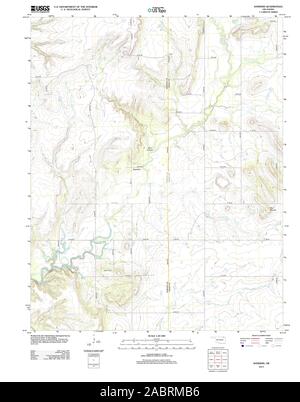 Carte TOPO USGS Oklahoma OK Sanders 20130117 Restauration TM Banque D'Images