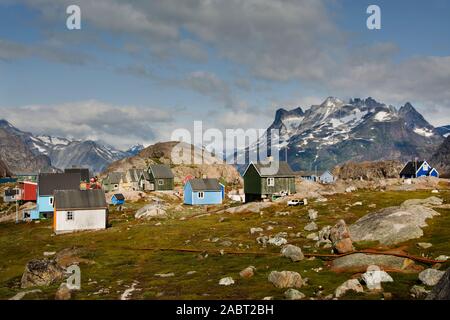 Europe, Groenland, Prince Christian Sound, le groenlandais : Ikerasassuaq Aappilattoq, village Banque D'Images