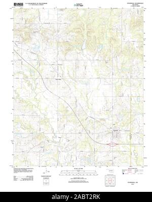 Carte TOPO USGS Oklahoma OK Stonewall 20121206 Restauration TM Banque D'Images