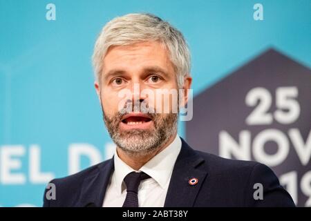 Le 25 novembre 2019, Lyon, Auvergne-Rhône-Alpes, France.Laurent Wauquiez Président de la région Auvergne-Rhône-Alpes Banque D'Images