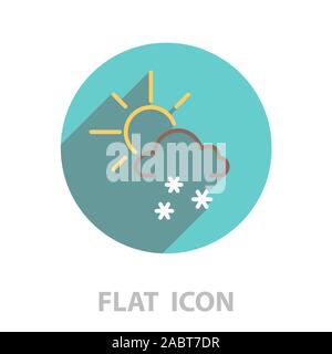 Sun snow vecteur icône Illustration de Vecteur