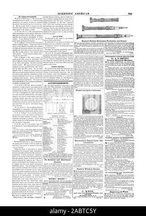 SCIENTIFIC AMERICAN. 255 Bagley's Patent Extension Porte-plume et crayon. Aux correspondants. Un autre grand caramel. Souhaitez-vous PREMIER VOLUME. Pub POUR LE SCIENTIFIC AMERICAN. Pour les constructeurs et concessionnaires de matériel. Des MALAPPRIS ! Des MALAPPRIS !  ! Indicateur de niveau et d'aplomb. Le brevet de Branwhite Dis couleur criminator. Foster's Stores. C. KNOX ET LES RATS ET FABRICANT 125 Fulton Street N. Y. MERVEILLEUX remède du rhumatisme. Le Dr S. B. SMITH Machine magnétique torpille. Avis. L'OFFICE DES BREVETS À WASHINGTON. Ingénieur en mécanique et d'agent de durcissement pr les brevets. Rer. La gravure sur bois, CA 1847-05-01 Banque D'Images