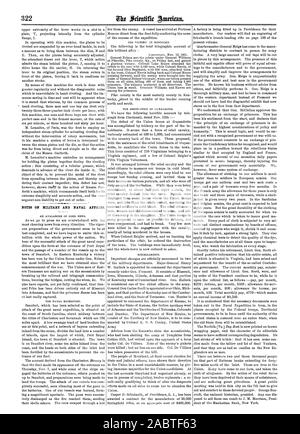NOTES SUR LES AFFAIRES MILITAIRES ET NAVALES., Scientific American, 1861-11-23 Banque D'Images