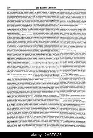 NOTES SUR LES AFFAIRES MILITAIRES ET NAVALES., Scientific American, 1862-04-05 Banque D'Images