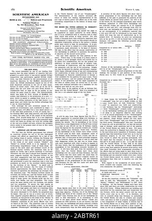 SCIENTIFIC AMERICAN A ÉTABLI 1845 publiés chaque semaine au n°361 Broa.dwa.y. New York le nouvel acier. Éoliennes américaines et britanniques. La deuxième puissance maritime-Nord ou de l'Allemagne, -1909-03-06 Banque D'Images