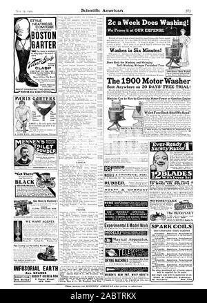 Se lave en six minutes ! Ne fois le lavage et l'essorage de l'essoreuse de travail fournis à la rondelle du moteur 1900 envoyé n'importe où sur 30 JOURS D'ESSAI GRATUIT ! La machine peut être exécuté par l'électricitéWater-Power ou moteur à essence, qui livre libre doit nous envoyer ? Toute l'eau Touchez instantanément. "Faire économiser de l'argent en noir Autres machines ! Nous voulons QUE LES AGENTS CURTIS CURTIS & CO. INFUSORIAL TERRE TOUTES CRADES NEW YORK PROPOSITIONS scellées. PARKER STEARNS & CO. 188-290 av Sheffield B'klyn N. Y. 'DIE SPÉCIALE DES MODÈLES DE MACHINES OUTILS DE TRAVAIL travail expérimental et le modèle de l'appareil magique. ccChk : T MACHINES À SÉCHER et beaucoup d'autres granu Banque D'Images