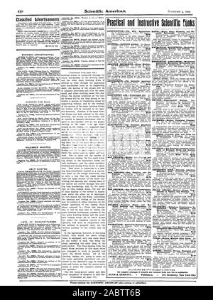 Annonces occasions d'affaires. Les brevets pour la vente. Vendeurs voulaient. HELP WANTED. Listes des fabricants. Toutes les pratiques de Wolin instructif° rooks AGRICULTURE.-La nouvelle ''Agriculture. Mécanique. AMATEUR-Home Mechan AMUSEMENTS.-L'Américain scientifique meurt.-leur construction et l'utilisation de l'électricité.-La Norme Catalogue MOTEURS À GAZ.-moderne de moteurs à gaz et des MOTEURS À GAZ.-gaz à l'essence et l'HUILE DE MOTEURS À GAZ.-Moteur à gaz, de la construction. Chauffage.-pratique et de chaleur. TOUR-Tour américain moderne pratique. Mouvements mécaniques.-mécanique des appareils mécaniques.-Appareils mécaniques Banque D'Images