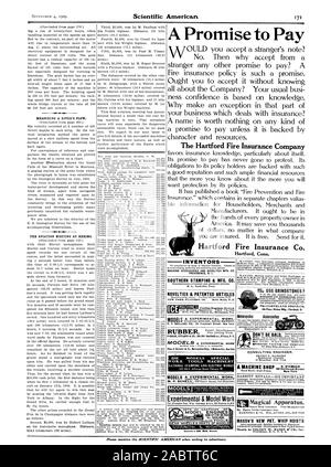 La mesure du débit d'une rivière. La réunion d'AVIATION À REIMS. Une promesse de payer l'Hartford Fire Insurance Company Hartford Fire Insurance Co. Hartford Connecticut NOUVEAUTÉS & E. ARTICLES BREVETÉS D'AMOUR 80 Cortlancit MODÈLES Street & travail expérimental Appareil magique. MASON'S NEW PAT. Manfd PALANS WHIP. Par VOLNEY W. MASON di' CO. Inc. SÉRIES DE PIÈCES DE MOTEURS MODÈLE MALADE. Catalogue. Le travail expérimental et le modèle de Chas. E. Dressler & Co. Metropolitan Bldg. 1, avenue Madison New York ET NOUVEAUTÉS ACCESSOIRES MACHINE MFG. PROVIDENCE R. I. CO. LE SUD DE STAMPING & MFG. CO. DIE SPÉCIAL MODÈLES OUTILS DE TRAVAIL Banque D'Images