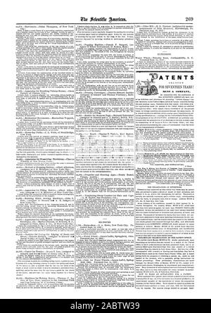 Feuilles co mélangé avec une petite quantité de feuilles de belladone ATENTS IIINN & COMPANY messieurs. MUNN & CO. Cela me donne beaucoup de plaisir à porter à la mesure testi benêt et efficace dont vous acquitté de vos fonctions en tant que procureurs de brevets alors que j'ai eu l'honneur d'assurer la, Scientific American, 64-10-22 Banque D'Images