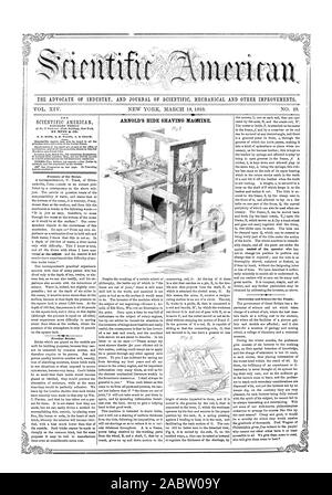 L'AVOCAT DE L'INDUSTRIE ET DU JOURNAL DE MÉCANIQUE SCIENTIFIQUE ET D'autres améliorations. ARNOLD'S HIDE DE MAURINE., Scientific American, 1859-03-19 Banque D'Images