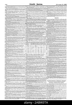 Inventions brevetées en Angleterre par les Américains., Scientific American, 1868-11-11 Banque D'Images