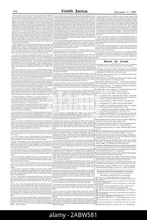 Inventions brevetées en Angleterre par les Américains., Scientific American, 1869-1 Banque D'Images