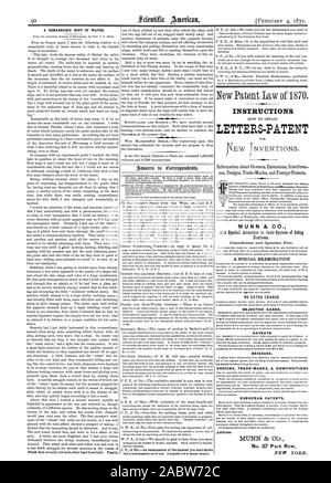 Un corps remarquable OP DE L'eau. que c'est le minerai de fer d'hématite. Si c'est bien sûr l'abondance des instructions précieuses lettres-patentes MUNN & CO. cas rejetés. Mises en garde les rééditions. Dessins et modèles industriels et les MARQUES DE COMMERCE COMPOSITIONS BREVETS EUROPÉENS. New York., Scientific American, 1871-02-11 Banque D'Images