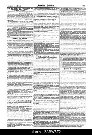 United States Watch Company's MARION MONTRES. EXECUTIVE MANSION Exemples pour les dames., Scientific American, 1872-03-16 Banque D'Images