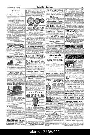 De nouveaux modèles. Page 91 Retour RABOTEUSES WOODWORTH'00 une ligne de machines outils ROSELEUR des machinistes. Juste prêt- bois. L'arbre de laminés à froid. Pompes À VAPEUR BEST & meilleurs souffleurs Sturtevant Peinture Andrew de brevets. Presque prêts. ern adaptés à chaque besoin. Sécurité des ascenseurs. Prévenir les accidents de la courroie du moteur et de la corde. 100-chevaux. Pour envoyer des circulaires. WILDER'S Pat. Presses de poinçonnage 96 CEDAR Street New York. EDWARD II. HOSKIN Lowell Mass. Millin Machines. Variété améliorée de brevets et des machines de moulage de l'exposition Cincinnati réglable. 0W à des brevets. Davids' moins de 1 000 brevets pour faire l'angle Banque D'Images