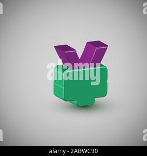 Personnage haut en couleur 3D à partir d'un composé, vector Illustration de Vecteur