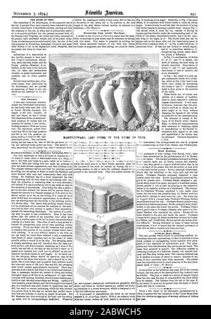 Nouveau bateau à vapeur. Prédit l'échec de la Bessemer Swinging Saloon préservant la gomme arabique le mucilage. Briques d'angle universel. L'esprit de la lecture. L'os artificiel Noir.' TERRE ENWARE BOLS TROUVÉS DANS LES Ruines de Troie., Scientific American, 1874-11-07 Banque D'Images