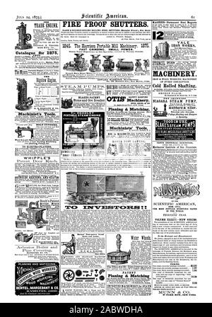 1845. Les machines portables Harrison. 1875 BROYAGE RAPIDE. Petit POUVOIR. rusi 1875 Catalogue L'II. B. BIGELOW & Co., New Haven (Connecticut) Outils du machiniste. Coupe-boulons. Wood & Light Machine Co. Worcester Mass. Als poulies d'arbre &c. À l'ELECTRO-PLATERS. Les BARDEAUX DE WHIPPLE LA POSITION ET le brevet de Boult portées en lambris. Variété de moulage et d'Aronde Maclaine B. C. CO. Battle Creek Mich Barnes' pied-power scies de défilement et tour. Fort 2044. 00 w rabotage brevet correspondant à l'amélioration des mécanismes d'tik DISCONTINUE AIMANTS PERMANENTS Aimants Acier liewBedtbra IRON WORKS de Yale New Haven (Connecticut) Machinery Banque D'Images