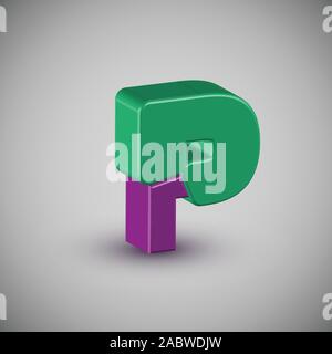 Personnage haut en couleur 3D à partir d'un composé, vector Illustration de Vecteur