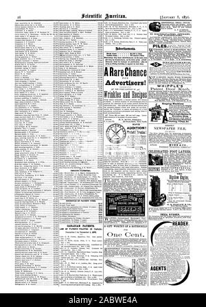 Dessins et modèles industriels brevetés. Barème des taxes de brevets. Brevets canadiens. Agvertiormento. Retour Page 81.00 une ligne. À l'intérieur de la page 73 une ligne gents annonceurs ! Hililos Rocuos et plus rapide ! BASTET LE MOTEUR MAGNÉTIQUE ET .UN CADEAU DIGNE D'UN ROTHSCHILD un cent. À l'ELECTRO-P LA TERS BIJOUTIERS ET horlogers. Les célèbres tours à pied de Whipple. L'idée autour de bande'PS TUE H. B. BIGELOW dz CO. INDIA RUBBER 1330 CAI.Cs:MAN X J Machines Bois Sa Light Machine Co. poulies d'arbre &c. ilEADEFL, Scientific American, 1876-01-08 Banque D'Images