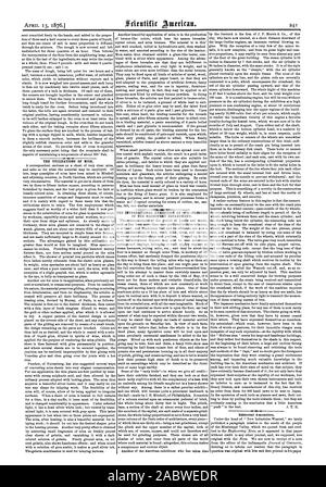 L'EXPOSITION INTERNATIONALE DE 1876 - LES PROGRÈS DE LA MACHINE. Prestations de rédaction. L'UTILISATIONS DE MICA., Scientific American, 1876-04-15 Banque D'Images